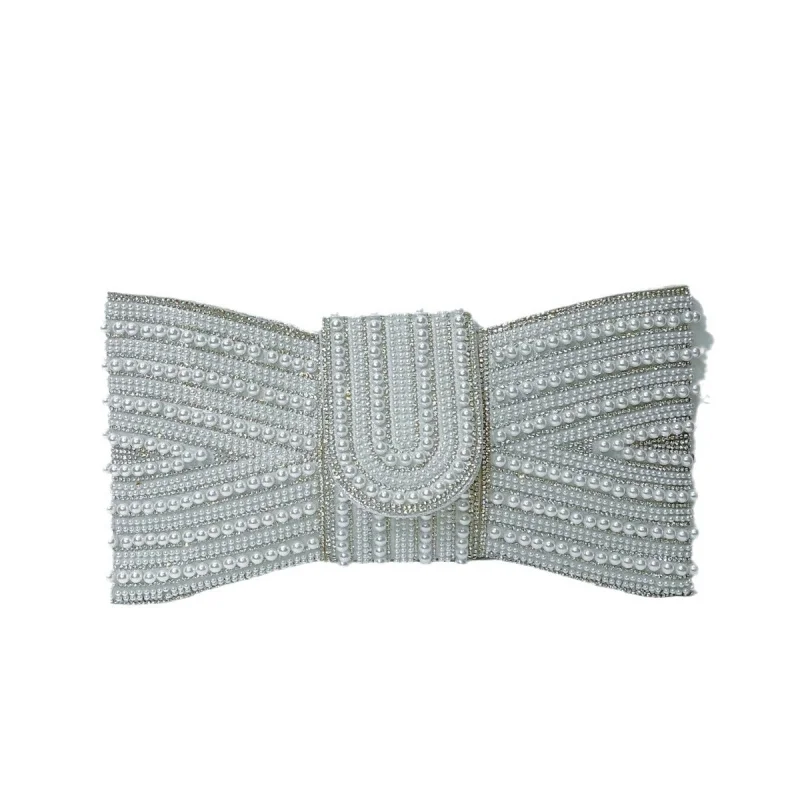 

New retro clutch bag, pearl shoulder bag for women, crossbody butterfly evening bag designer luxury bag