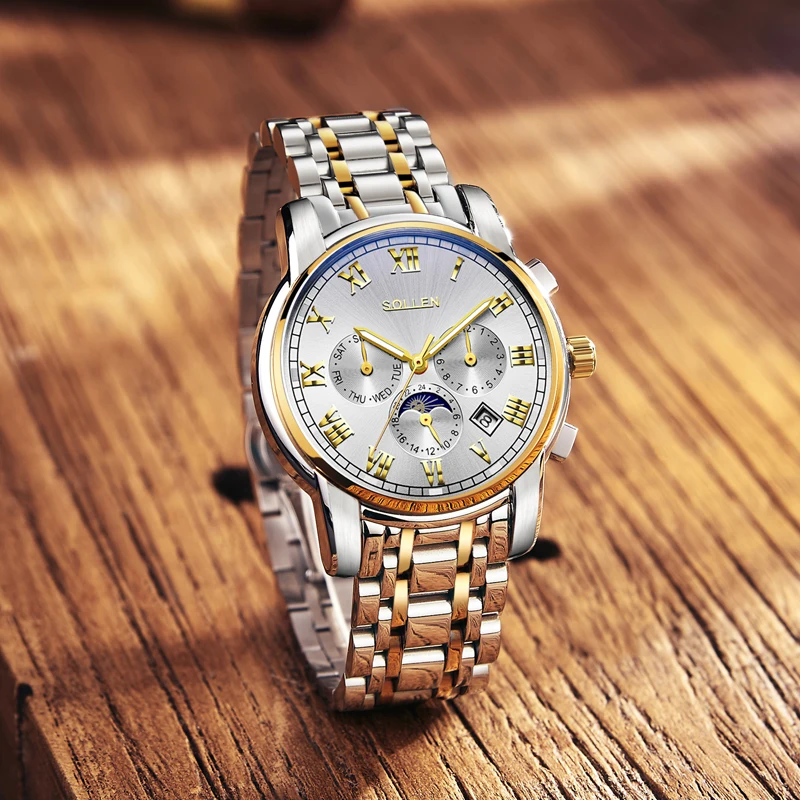 Luxury Brand Switzerland Mens Automatic Watches Stainless Steel Mechanical Watch for Men Waterproof Man Wristwatch Reloj Homber