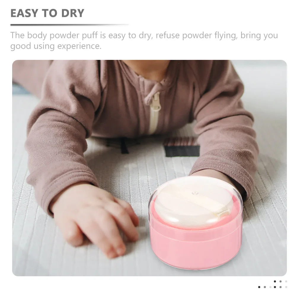 Talcum Powder Puff Box Body Loose Makeup Container Pink Small Size Travel Portable Storage Egg Dry Cosmetics