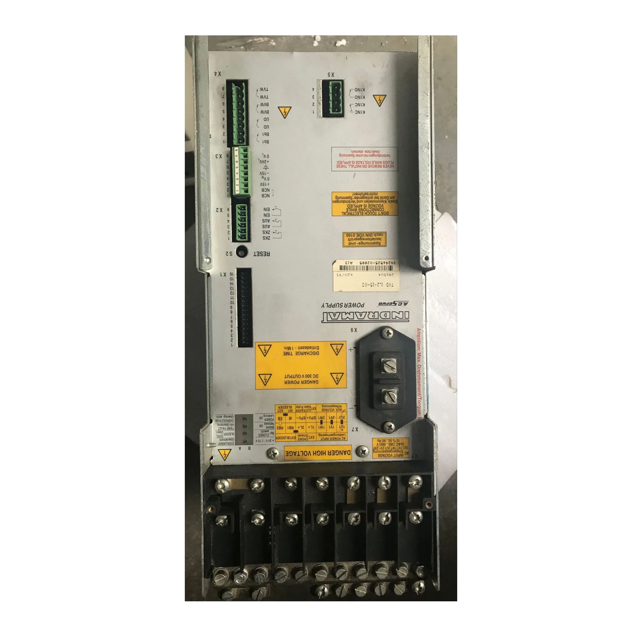 

INDRAMAT TVD 1.2-15-03 Power Supply Module