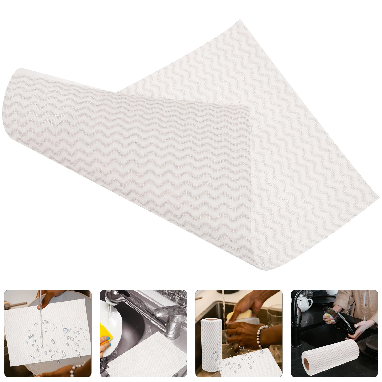 

50 Pcs/Roll Multipurpose Handy Wipes Kitchen Cloth Nonstick Wiping Rags Cleaning Dish Dishcloth