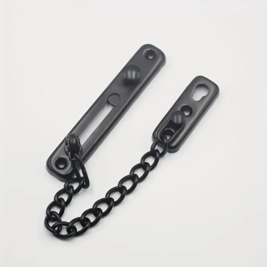 1pc Door Chain Lock Security Chain Guard Spring Anti Theft Press Heavy Duty Polished Latch Screw Guard Accessories