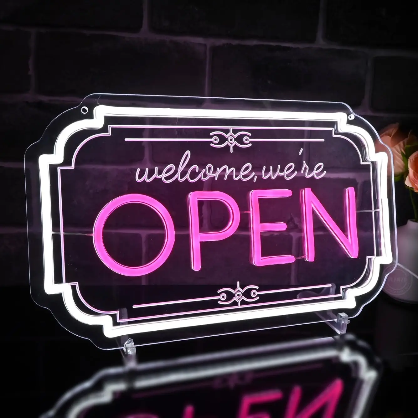 "We Are Open" Neon Sign - USB Powered LED Wall Window Decor for Cafe, Bar, Salon, Retail Store Indoor Advertising