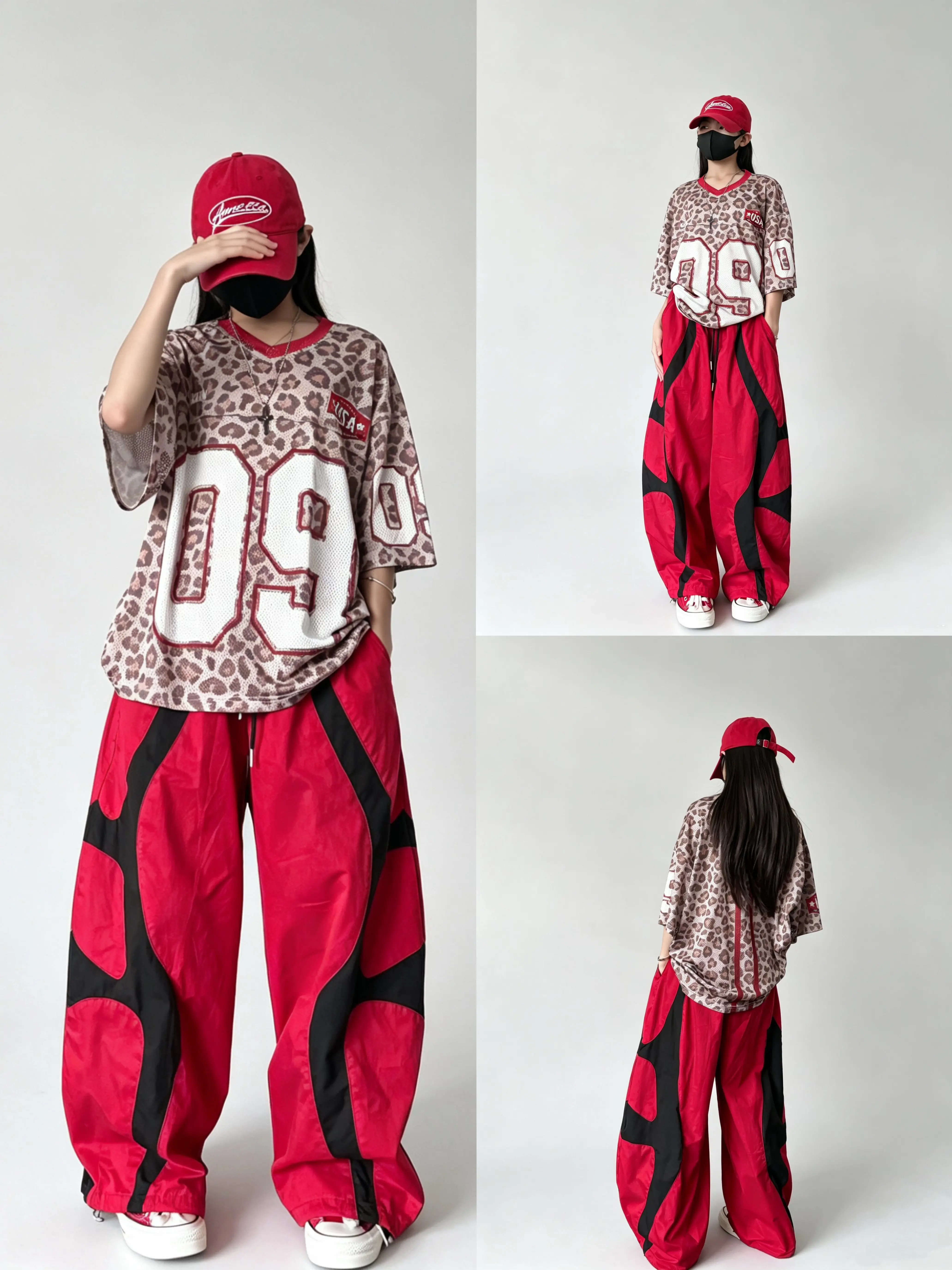 

2026 Children Hip Hop Dance Costumes For Girls Group Crop Tops Red Pants Loose Kpop Outfits Jazz Dance Stage Clothing DQS23281