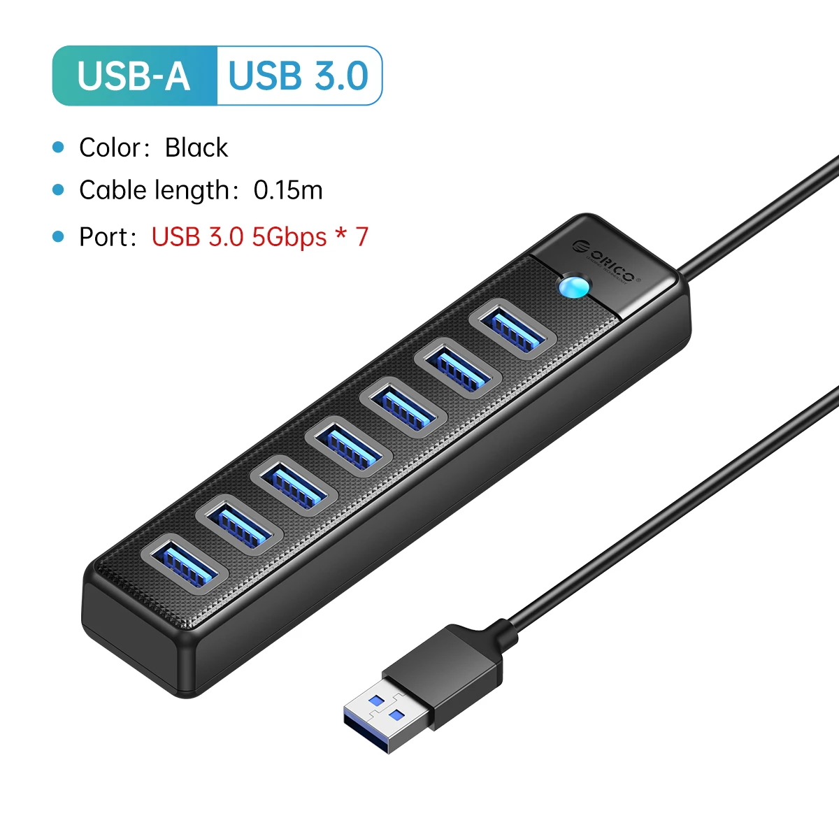 ORICO USB 3.0 HUB 5 Gbps Dock Station 7 Poorten USB A Type C HUB Hoge Snelheid Splitter OTG Adapter voor PC Accessoires Huiwei Xiaomi