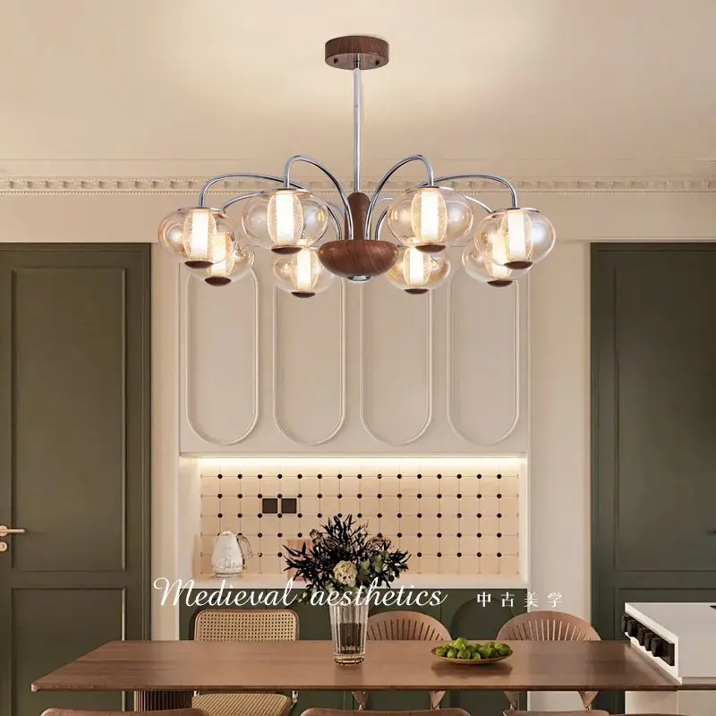 Nordic Glass Led Chandelier for Living Dining Room Food Tables Kitchen Bedroom Pendant Lights Home