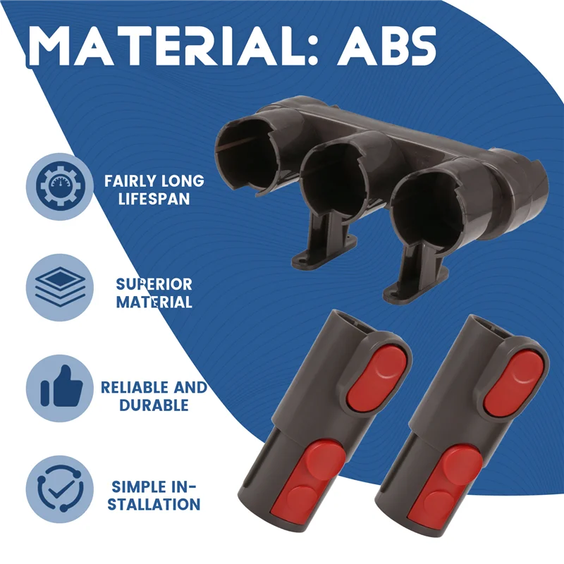 9M-Accessory Holder With 2Pcs/Set Adapters For Dyson V6 V7 V8 V10 V11 Vacuum Cleaner Attachment Holder Docking Station