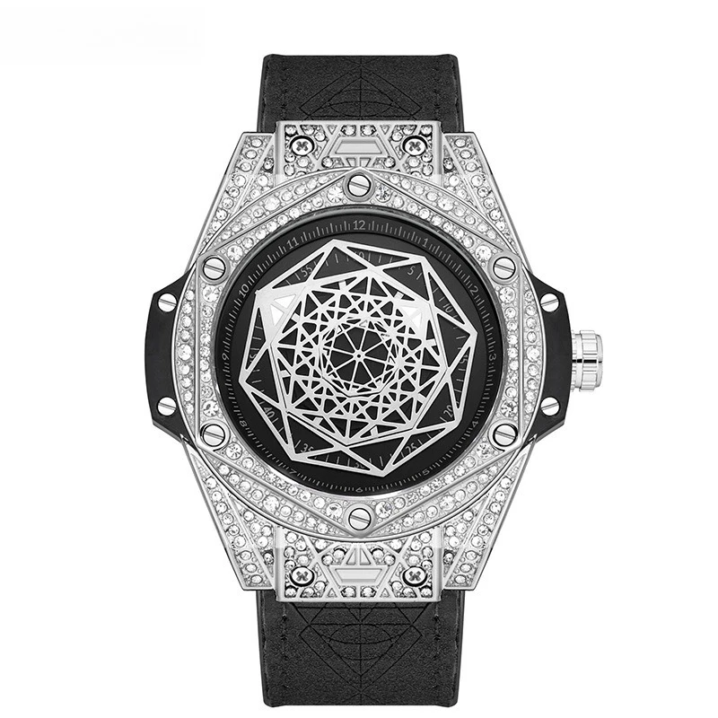 Full Diamond Men's Watch Waterproof European Style Luxury Pointerless Unisex Watch
