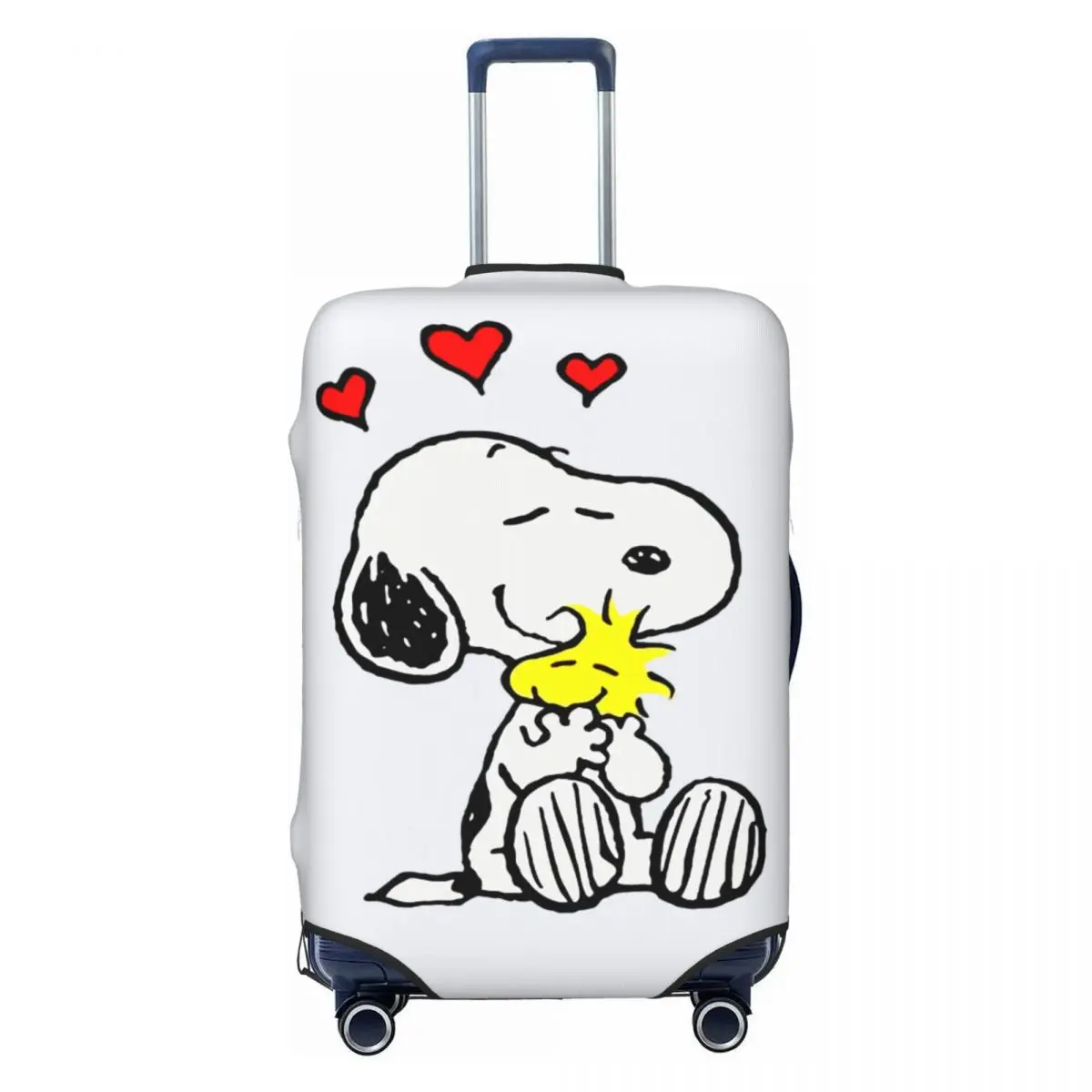 

Custom S-snoopys Woodstock Love Luggage Cover Elastic Travel Suitcase Protective Covers Suit For 18-32 inch