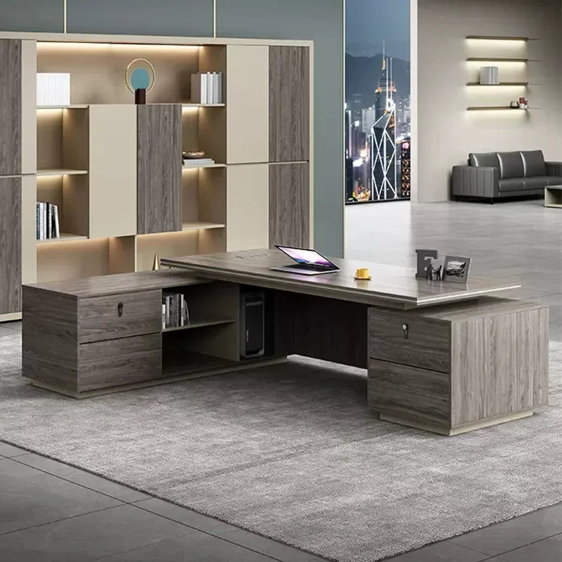 Commercial boss desk, office desk and chair combination, office home fashion president desk, manager desk