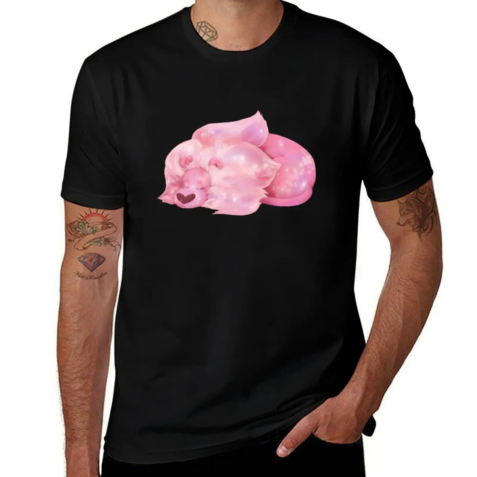 

T-Shirt cotton Lion Universe man Steven shirt pack black t for for shirt package t t-shirt cotton man Sleeping plain -