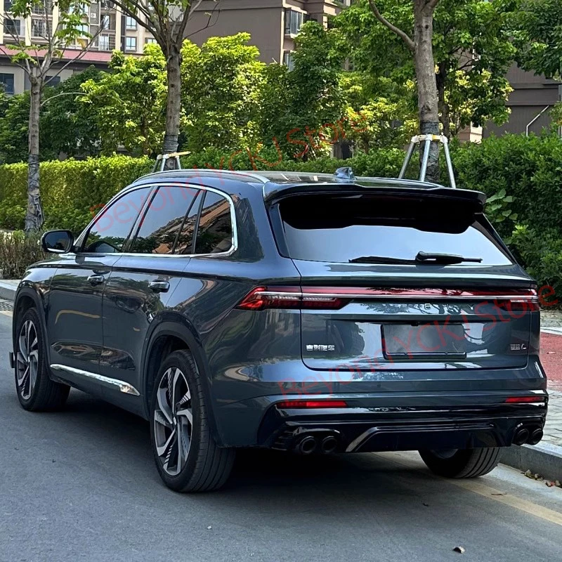 ABS Lid Spoiler Wing Car Tailgate Lip For Geely Monjaro XingYue L 2021-2024 Rear Trunk Spoiler Wing Car Styling Kit Glossy Black