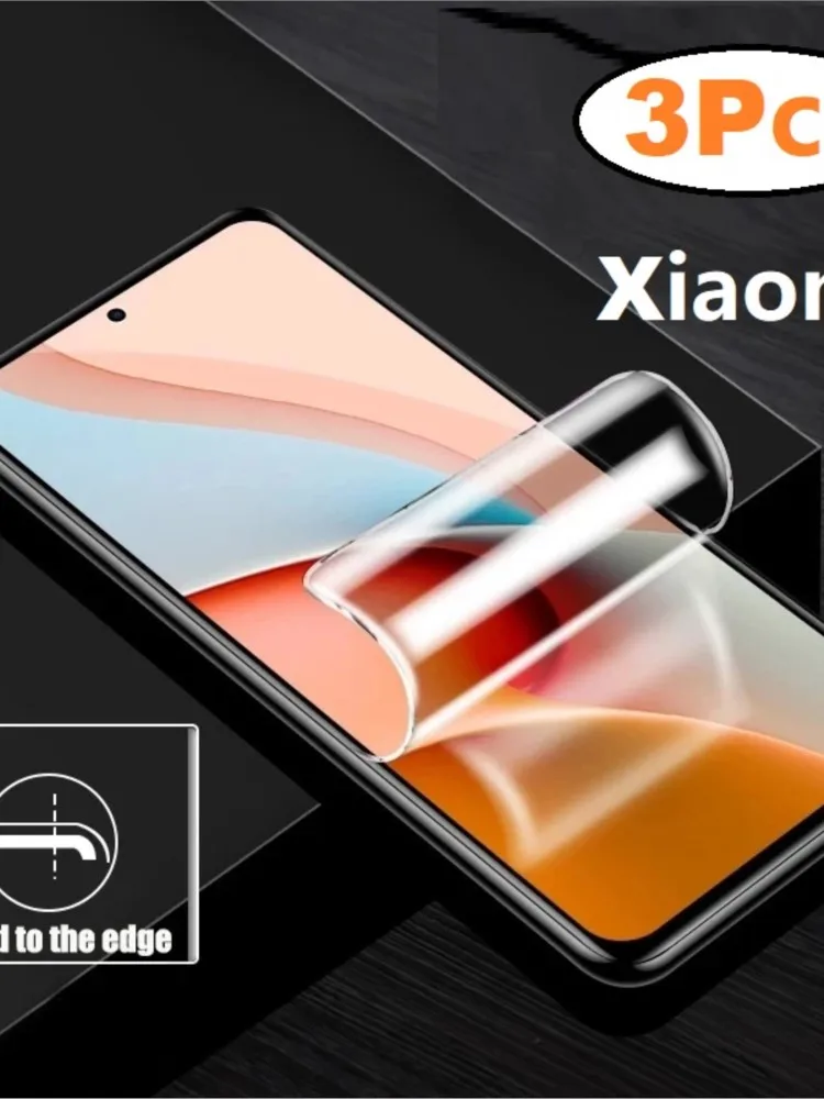 Film Hydrogel 3 pièces pour Xiaomi Redmi Note 13 Pro Plus 12 11 14C 13C 9 Prime 14, protecteur d'écran souple