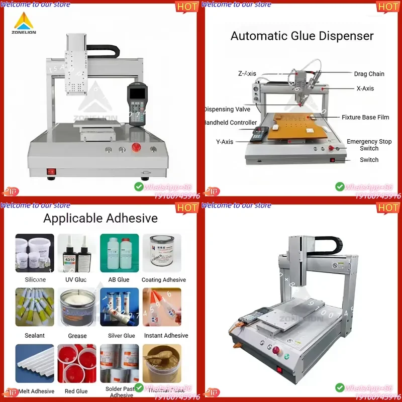 CE Certificate Wear Resistant Drag Chain Stable Valve Uniform Glue Output PCB Coating PCB Glue Dispensing Machine Automatic