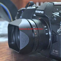 Design for Panasonic LUMIX G LEICA DG SUMMILUX 15mm F1.7 ASPH Metal Bayonet Square Len hood  Comes With Metal Cap
