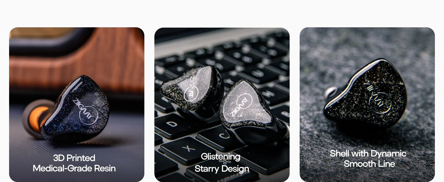 ZiiGaat Lush Studio 1DD+4BA Hybrid-IEM-Hifi-Kopfhörer, kabelgebundene Ohrhörer mit neutraler Tonalbalance für Hören – Detail 3