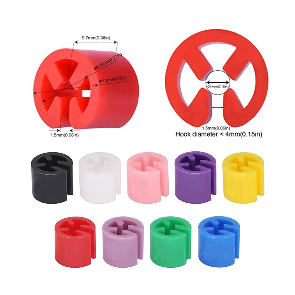 100PCS Colors Clothes Hanger Markers Blank Tags Plastic Garment Hanger Size Markers Assortment Kit Fit 9.5mm Rod for Clothing
