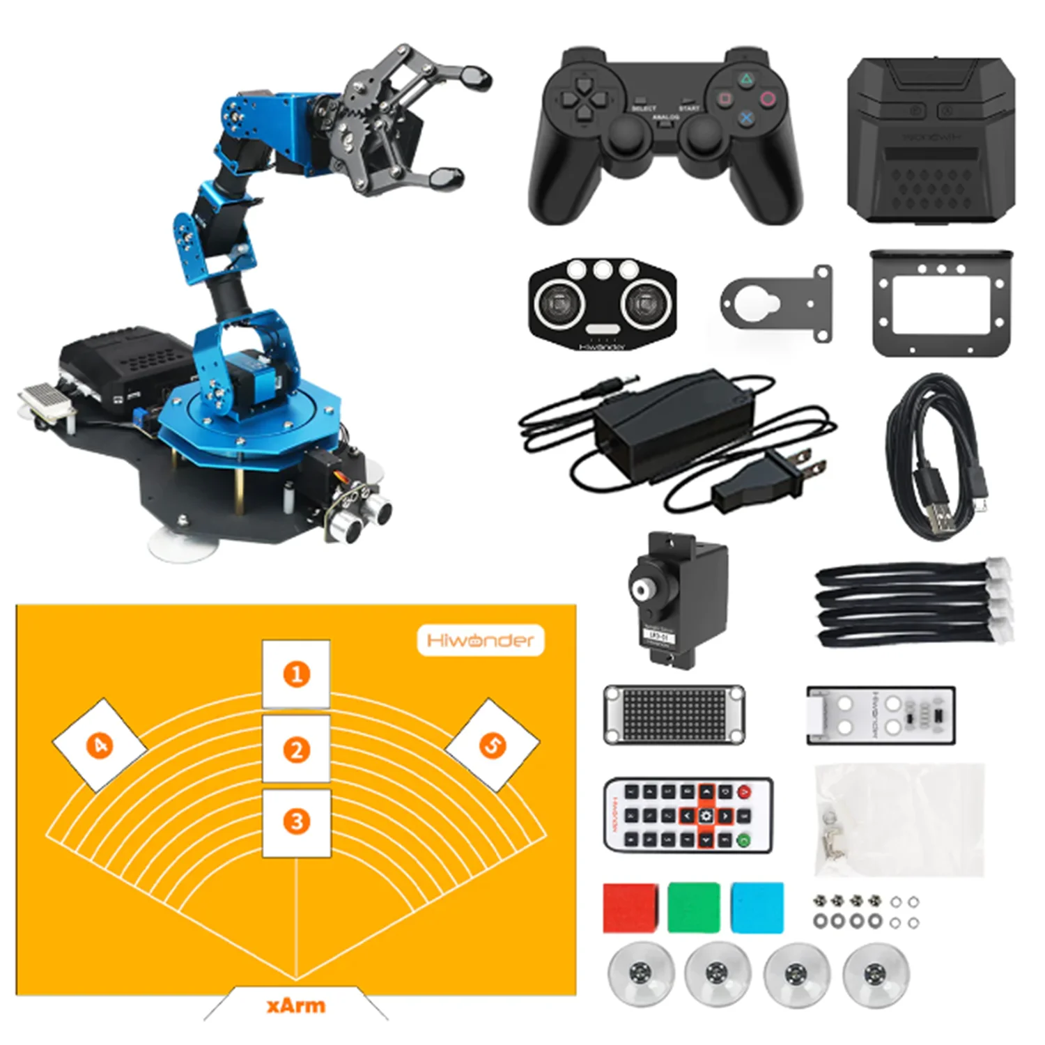 xArm 2.0: Hiwonder New Intelligent Robotic Arm Support Scratch & Python Assemble Programmable Robotic Kit