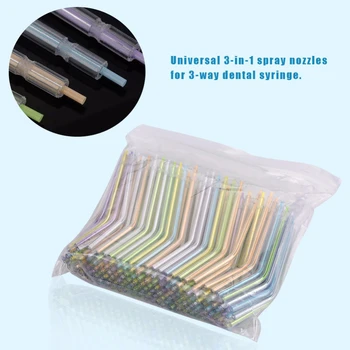 Three ways dental disposable independent air water spray nozzles tips tubes triple syringe dentist instrument teeth whitening