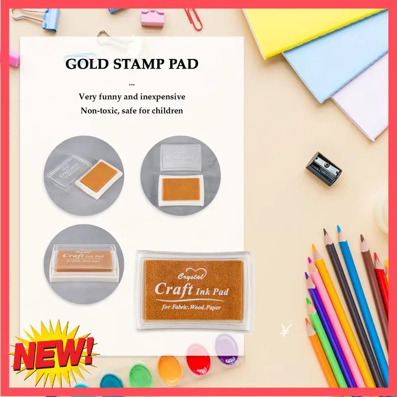 

B17C Rubber Stamp Ink Pad Stamp Inkpad Ink Pad - Gold
