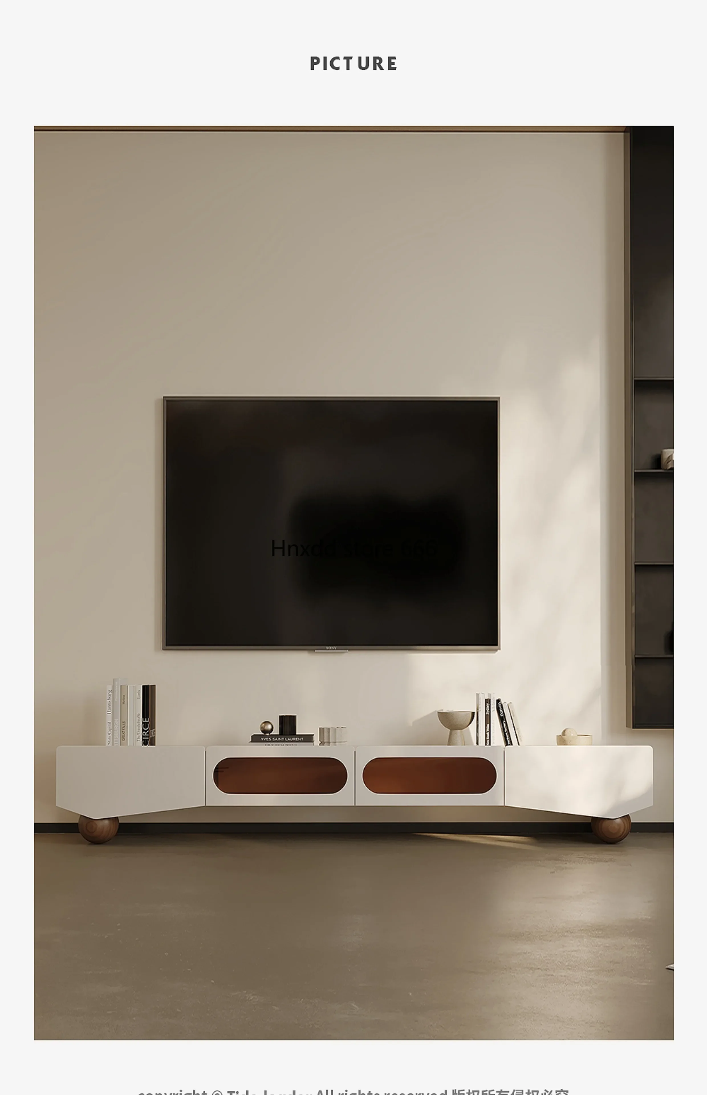 French Cream Style Modern Simple TV Cabinet