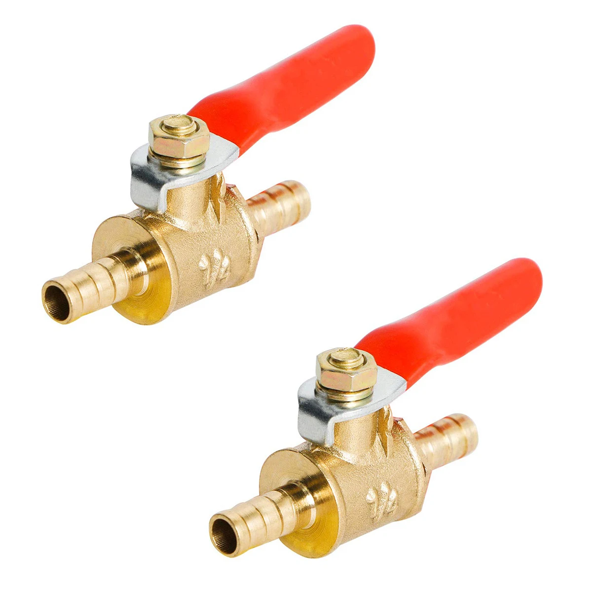 Copper Ball Valve Pagoda Joint Internal And External Wire Pneumatic Air Pump Small Red Handle Valve Switch Accessories.