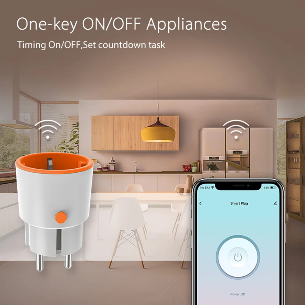 EU 16A Tuya ZigBee Smart Home Energy Monitoring Plug Outlet Socket Alexa Google, Home Assistant, Zigbee2mqttt, Smartthings Hub