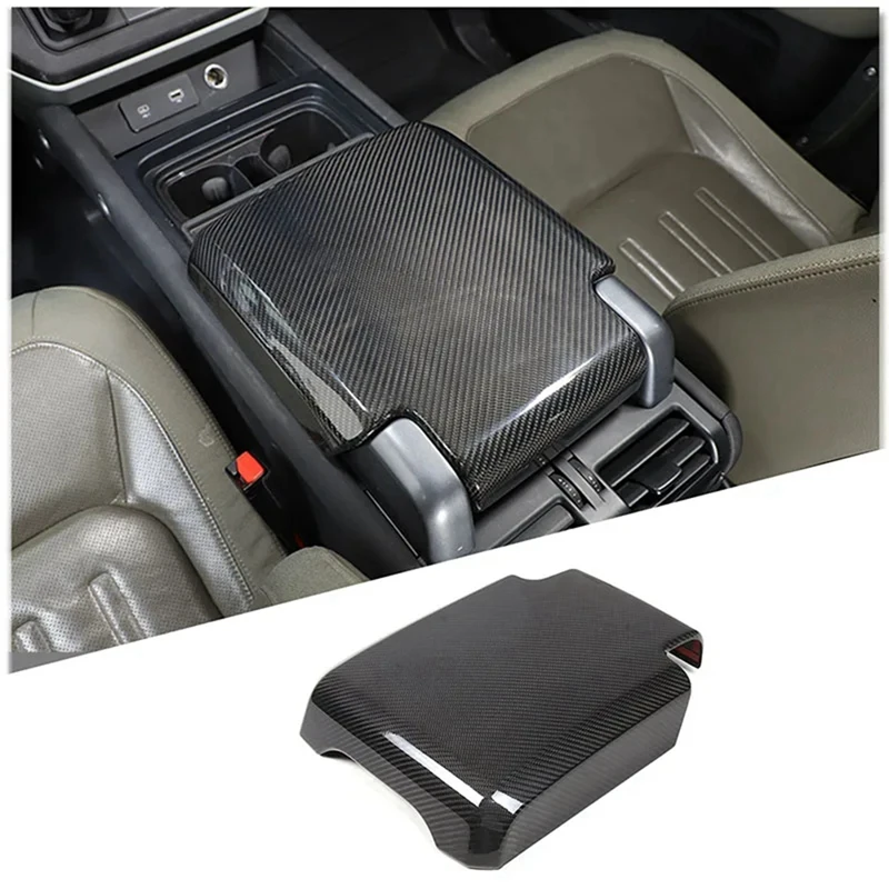 

Carbon Fiber For Land Rover Defender 90 110 130 2020-2024 Center Console Armrest Panel Cover Trim Interior Accessories