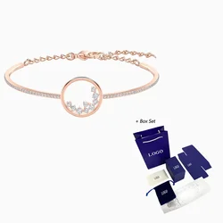 SW Fashion jewelry  new North bracelet rose gold transparent round pattern crystal women's luxury jewelry jewelry romantic gift