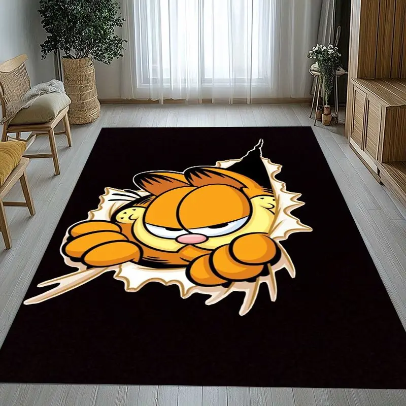 Funny Cartoon G-Garfield Area Rug,Soft Non-Slip Carpet Mat for Living Room Bedroom Kids Playroom,Sofa Floor Rug,Home Decor Gift