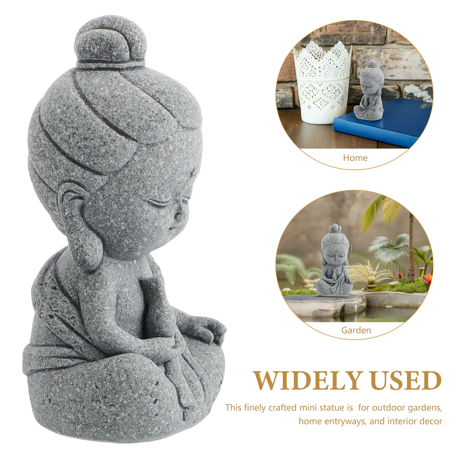 

Garden Statues Buddha Sculpture Dashboard Figurine Craft Guan Yin Decorative for Home