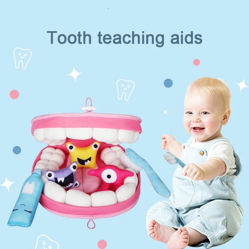 for Creative Baby Learn Brush Teeth Plush Child Teeth Set Pretend for Play Developing Educational Brush Drop Shipping