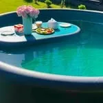Round Drop Stitch Inflatable Pool, Custom Heavy Duty DWF Fabric Portable Above Ground Pool for Kids Family Backyard Summer
