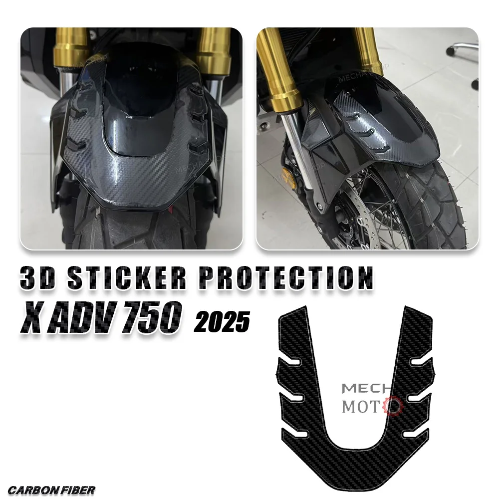

3D Stickers Xadv750 Fender Protector Motorcycle Decals For X ADV750 2021 X ADV750 2025 Carbon Fiber Resin Stickers