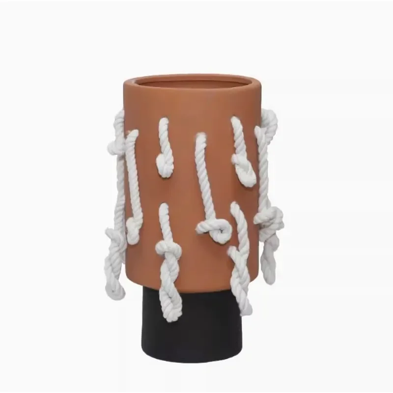 Italian Style Ceramic Vase Modern Minimalist Home Decor Luxury Living Room TV Cabinet Ornament High End Designer Flower Pot