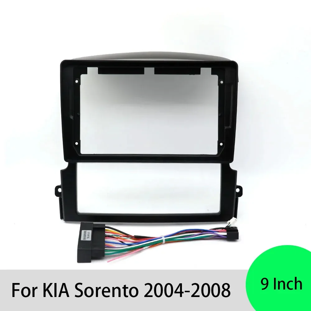 For KIA Sorento 2004-2008 9 inch Car Audio Big Screen DVD Fascia Frame Adapter 2Din Dash Installation Panel Kit