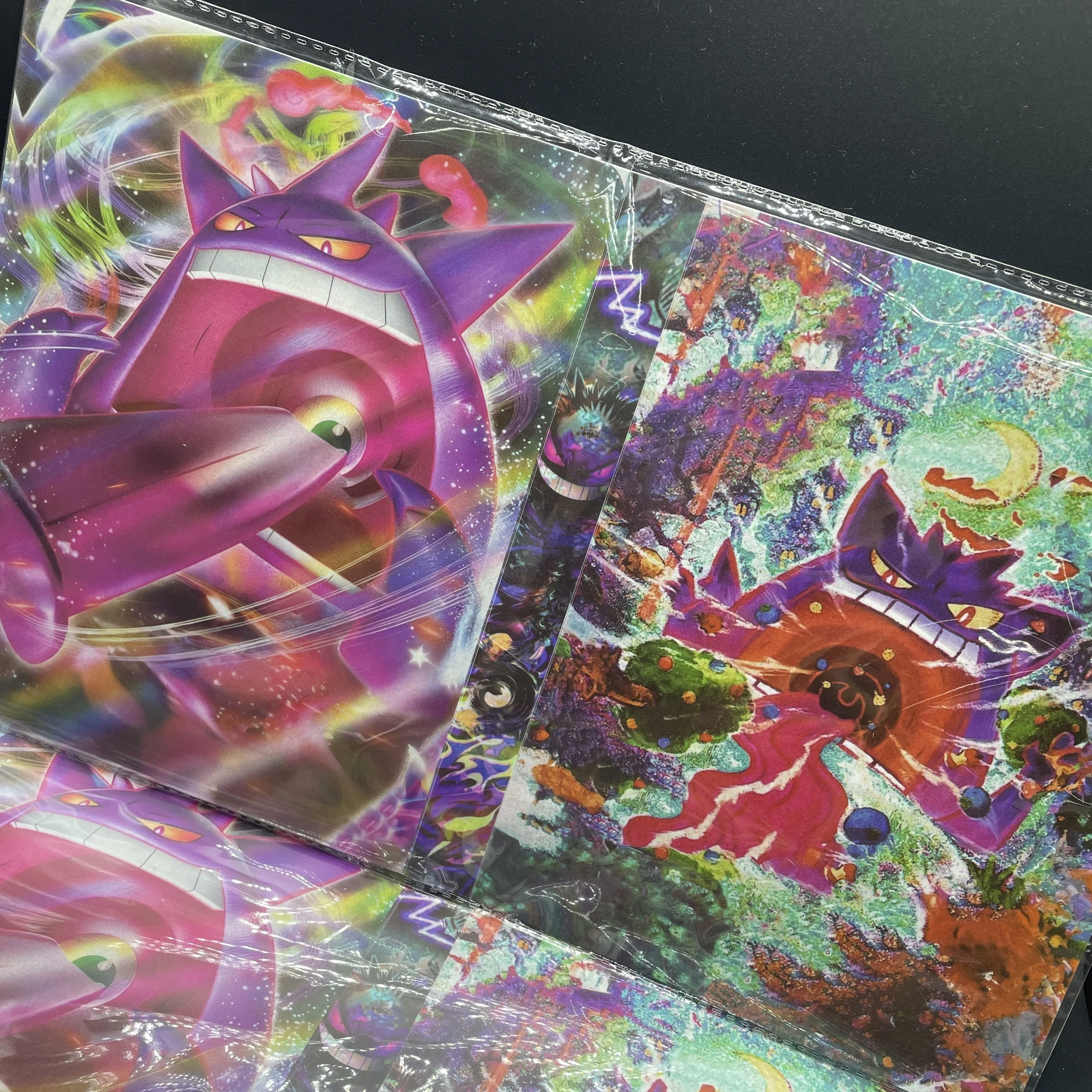 

Diy Gengar Ex Ptcg Collectible Card Album 4 Compartments Can Hold 240 Pcs Matte Touch Shell A Gift for Trading Card Collectors