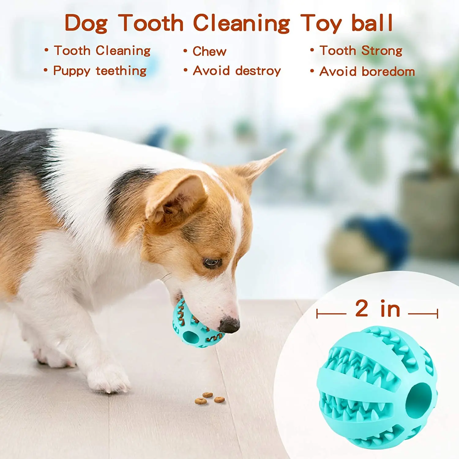 5cm 7cm Pet Dog Toy Interactive Rubber Balls for Small Large Dogs Puppy Cat Chewing Toys Pet Tooth Cleaning Funny Dog Food Ball