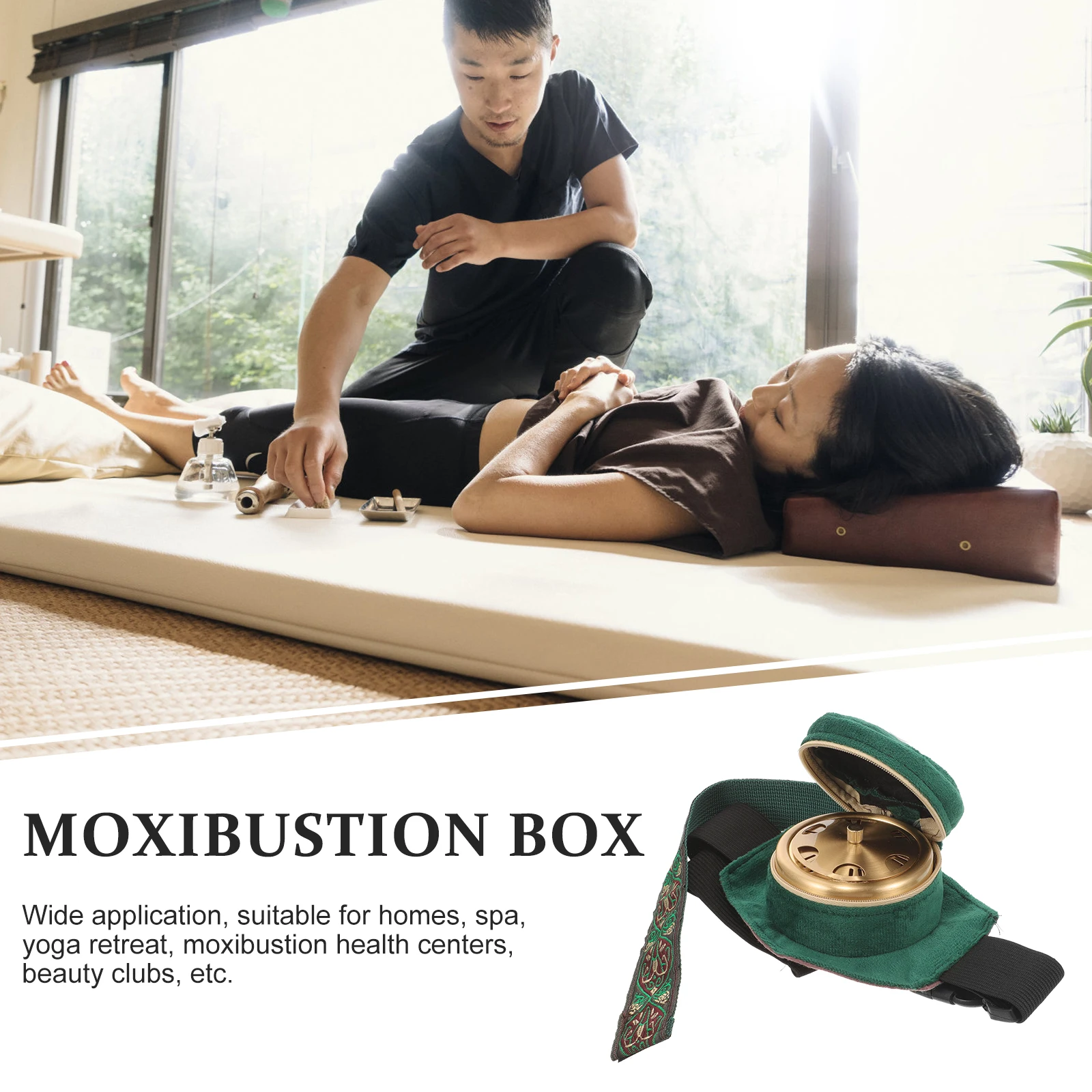 

Adjustable Moxibustion Box Set High Temp Resistant Anti-Scald Portable Body Moxa Burner Case Compact Light for Back Pain Relief