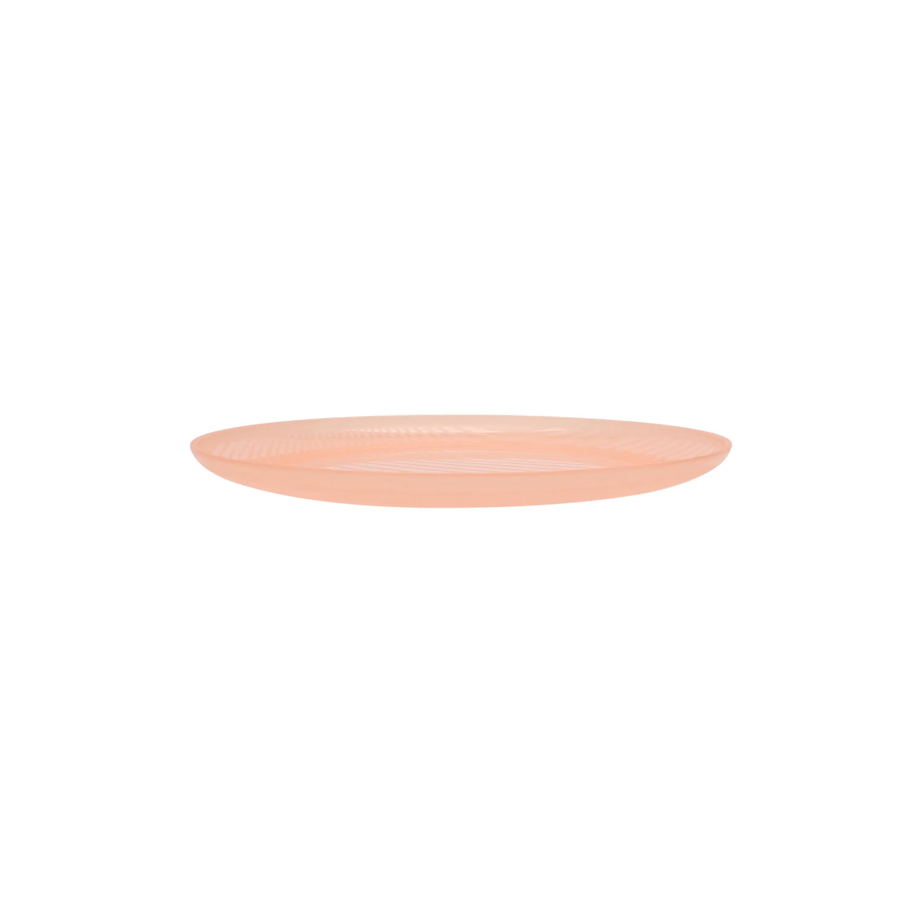 Pink Round Plastic Swirl Pattern Plate, 10.5 inch