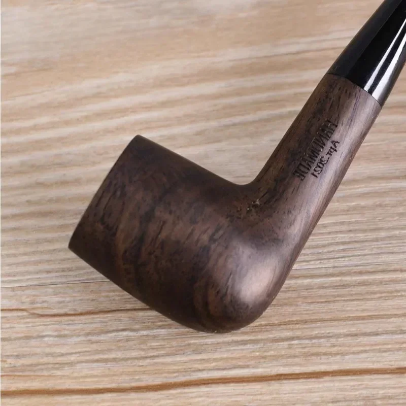 

Black Multi Style Handmade Pipe 9MM Filter Solid Wood Dry Ebony Pipe ，Smoking Craft Straight Tobacco Pipe