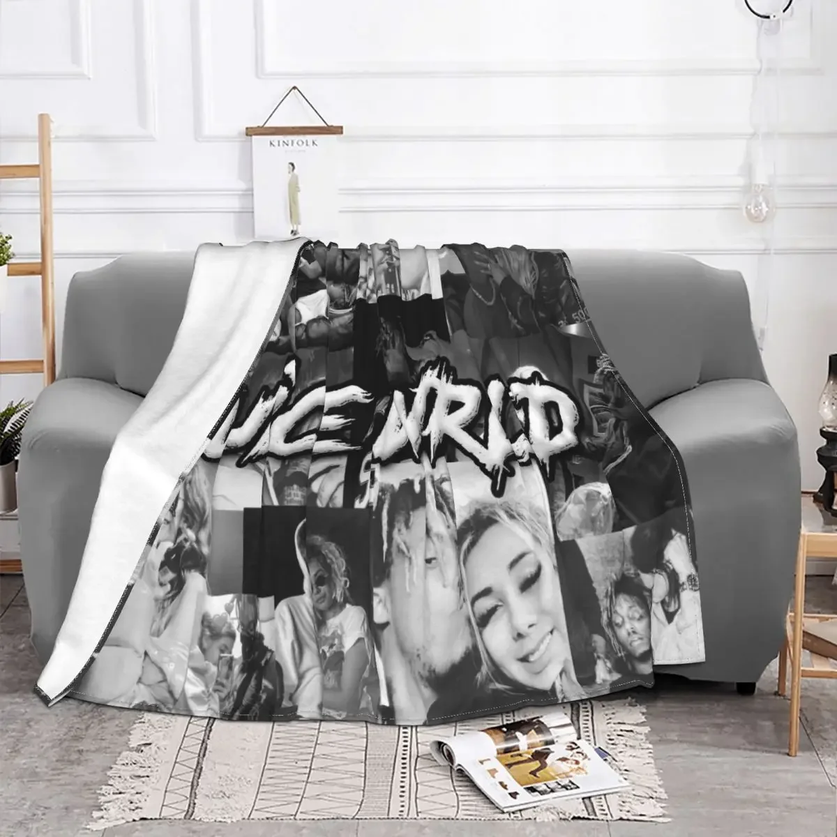 

Juice Wrld Plaid Baby Blankets Sofa Cover Spring/Autumn Album Fleece Rapper Super Warm Throw for Bedding Bedroom Bedspreads