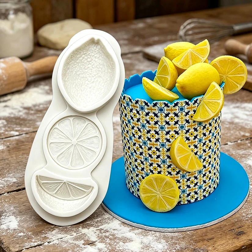 Zitrone Orange Zitrusfrucht Silikonform Sugarcraft Cupcake Backform Fondant Kuchen Dekorieren Werkzeuge