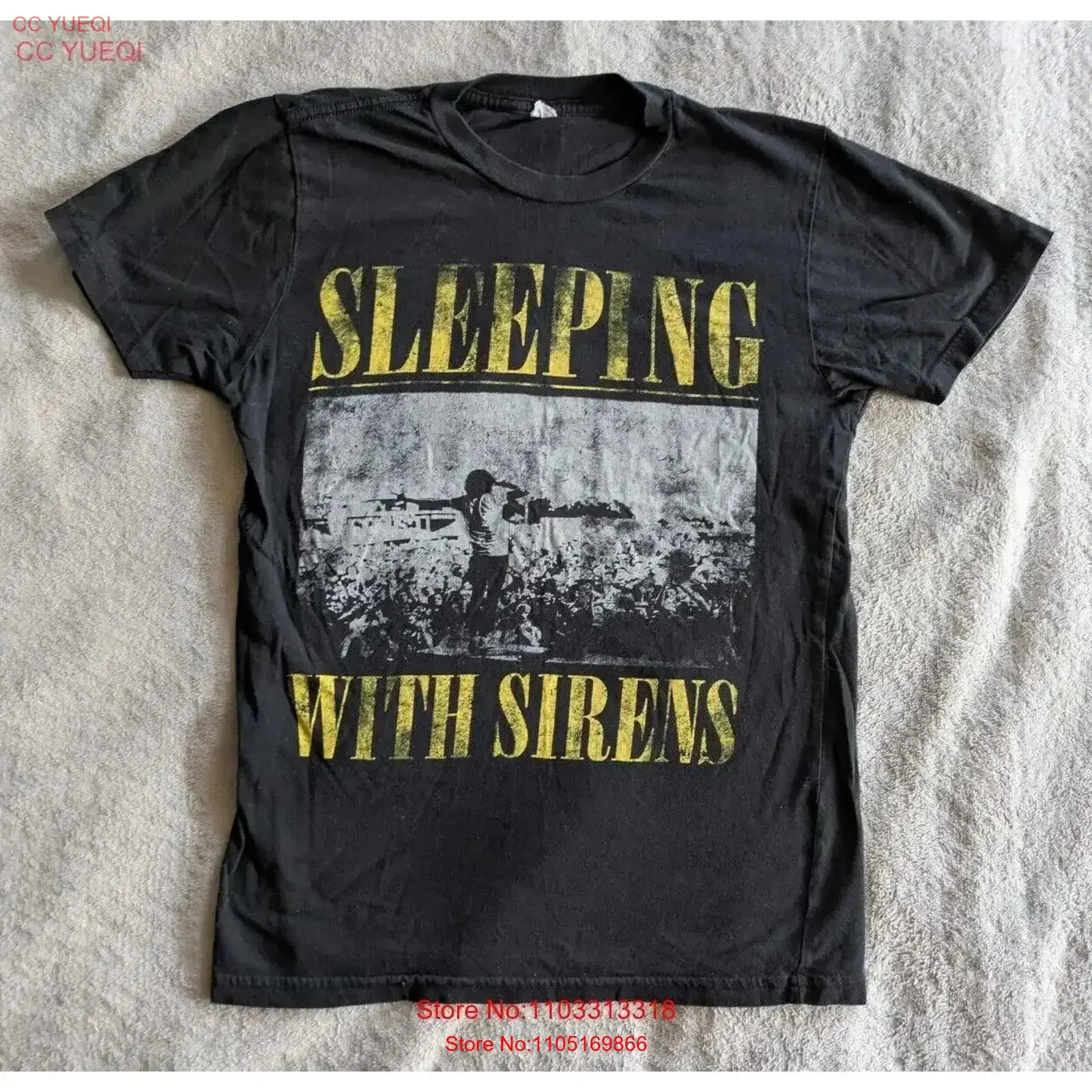 SLEEPING WITH SIRENS T Shirt Adult X Small XS Band Punk Emo vintage Washed Comfortable homme fashion graphic Breathable Soft