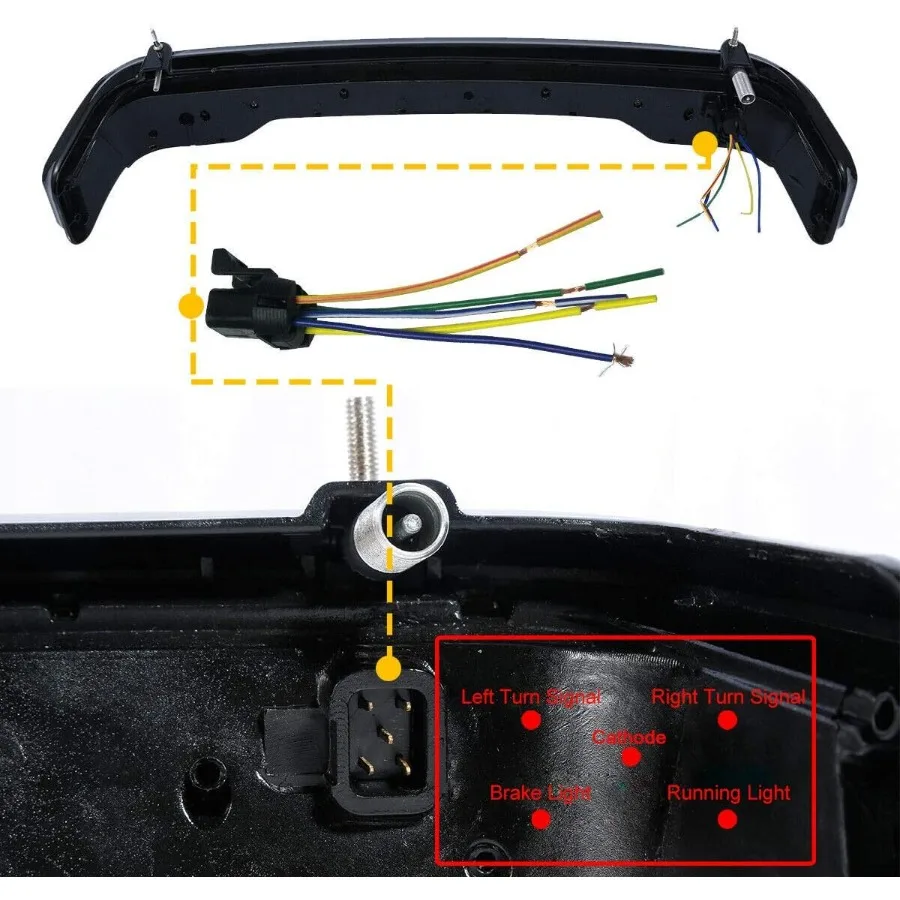 مجموعة مصابيح خلفية LED من King Trunk متوافقة مع Harley Touring Road King Road Street Electra Glide Tri Glide #4