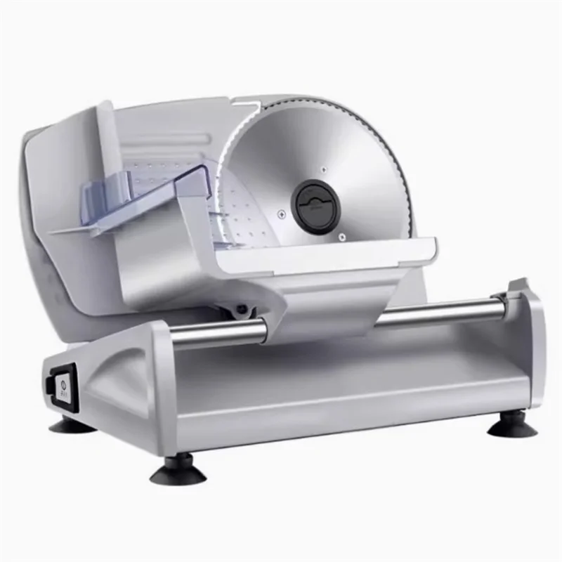 220V Electric Meat Slicer 190mm Adjustable Thickness 1-15mm 200/250W Meat Slicer with Stainless Steel Blade Diameter 190mm