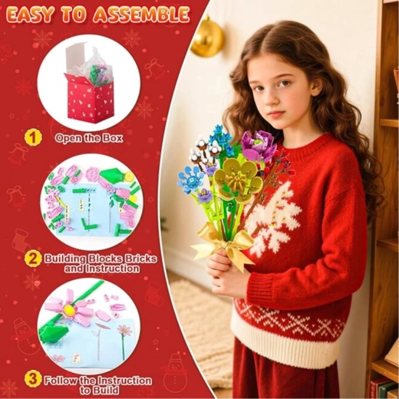 Klassiek kerstboeket rood met wit - Bloemetje Bezorgen
