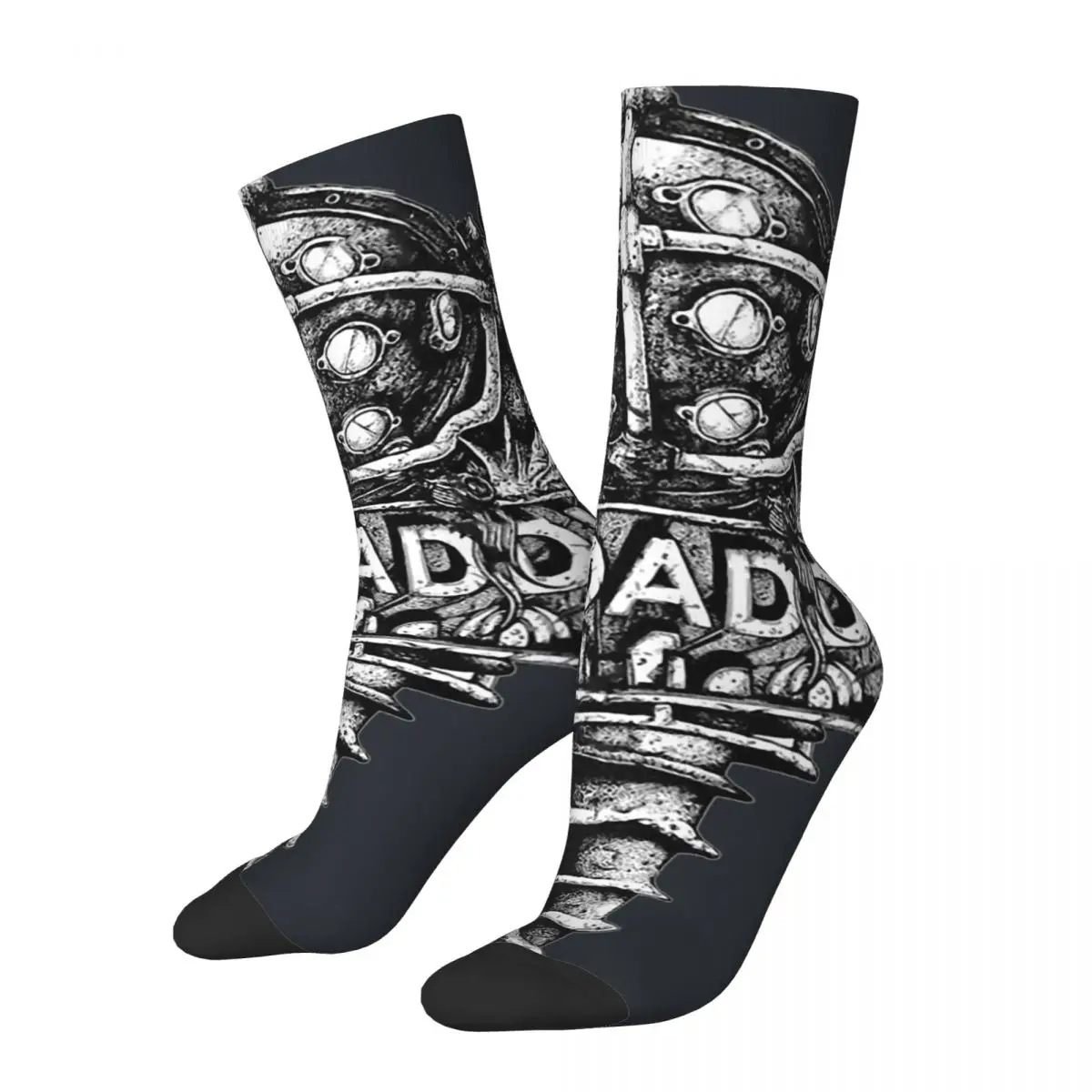 

Funny Crazy compression Character Of Game Sock for Men Hip Hop Vintage B-BioShock Happy Quality Pattern Printed Boys Crew Sock