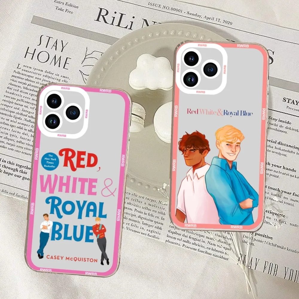 Hot TV Red White Royal Blue Phone Case For Samsung S20 S21 S22 S23 ULTRA PLUS LITE Transparent Shell