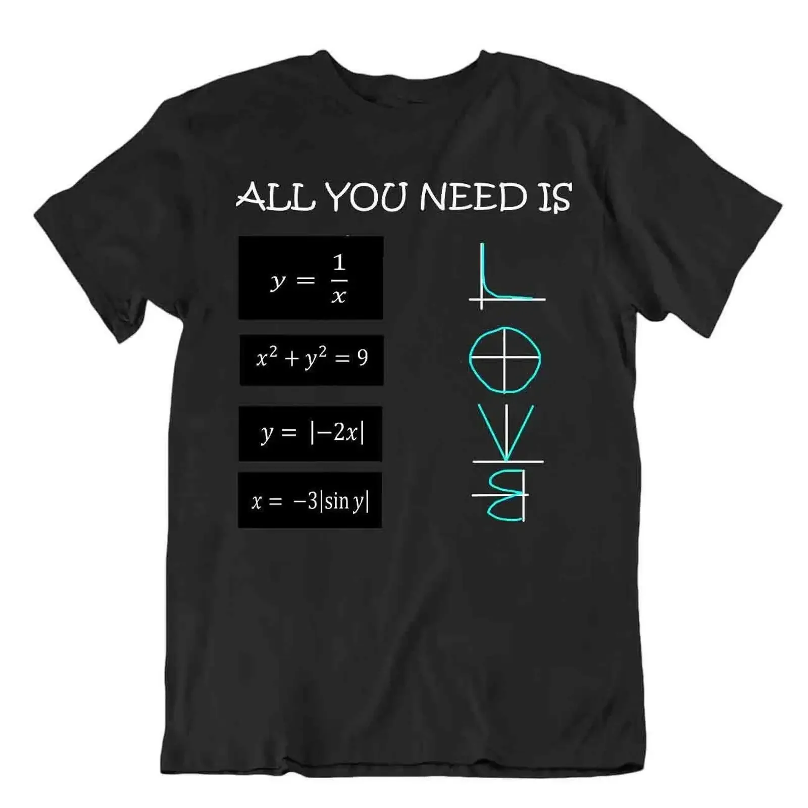 Alles was Sie brauchen ist Liebe T Shirt lustig Mathe Gleichung vintage Washed Soft fashion Casual Breathable Stretched